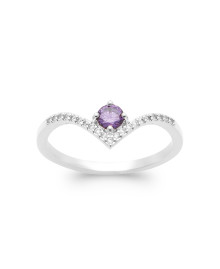 Bague femme - Argent 925 - Oxydes de zirconium