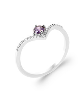 Bague femme - Argent 925 - Oxydes de zirconium Bague femme - Argent 925 - Oxydes de zirconium