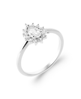 Bague femme - Argent 925 - Oxydes de zirconium