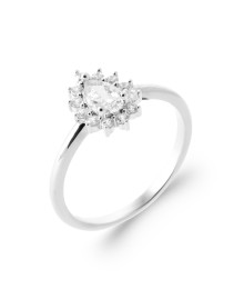 Bague femme - Argent 925 - Oxydes de zirconium