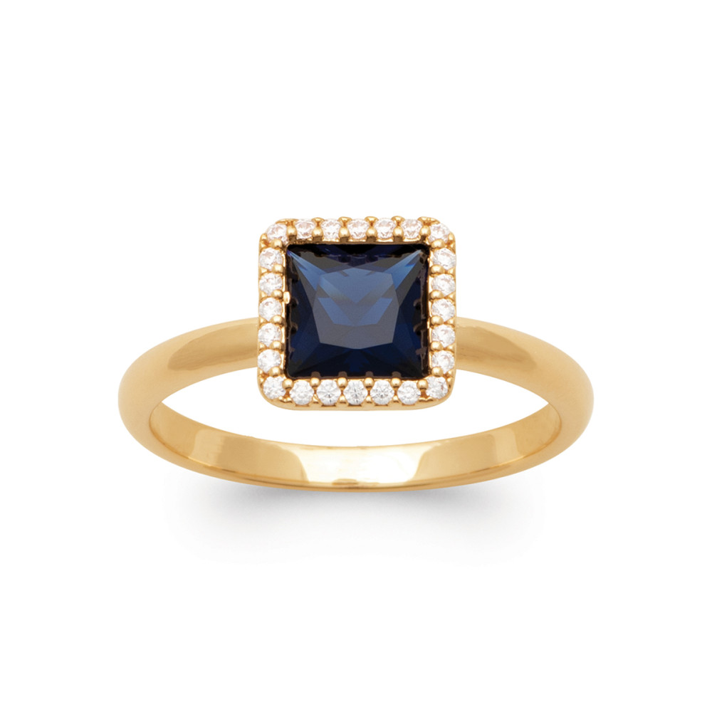 Bague femme - Plaqué or - Oxydes de zirconium