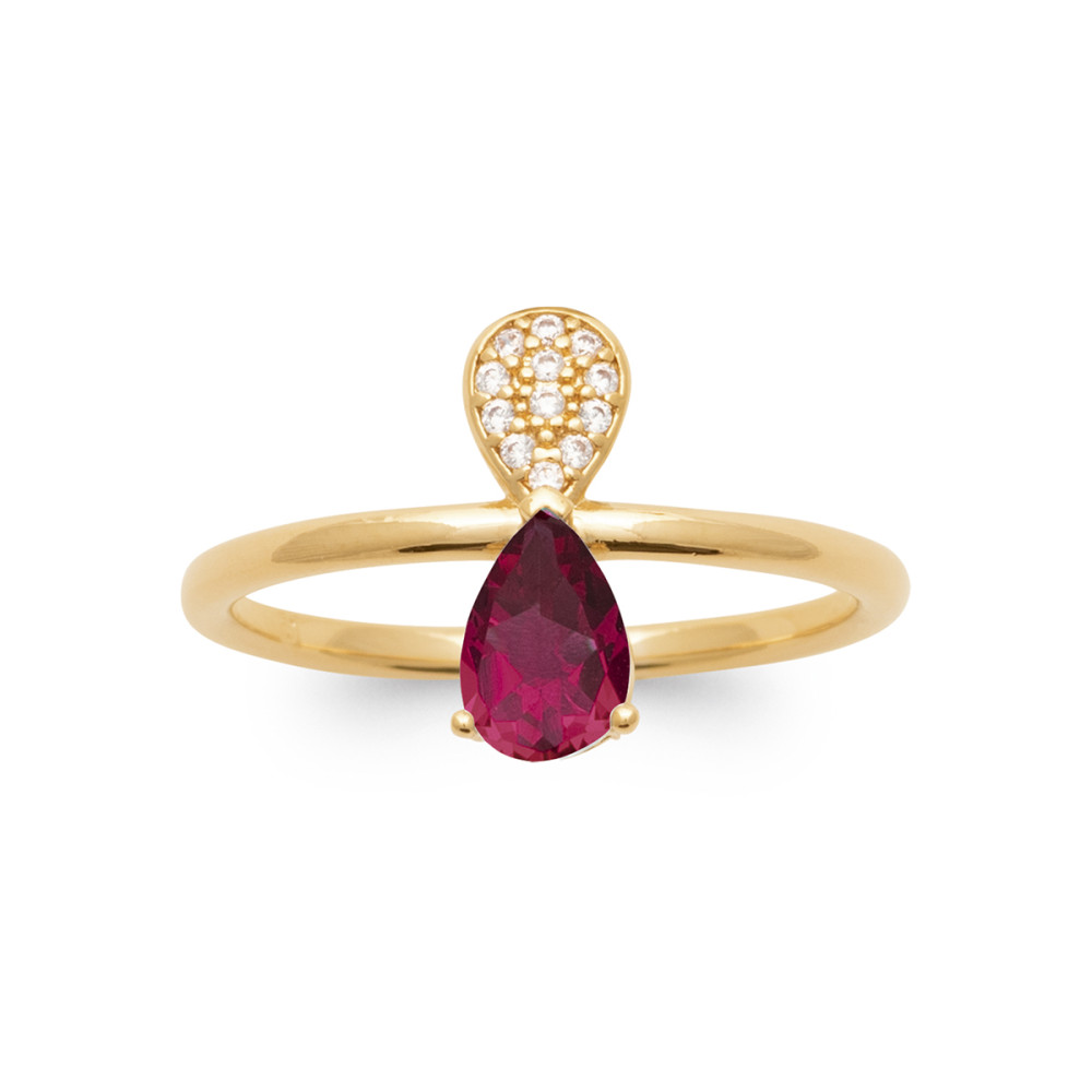Bague femme - Plaqué or - Oxydes de zirconium Bague femme - Plaqué or - Oxydes de zirconium