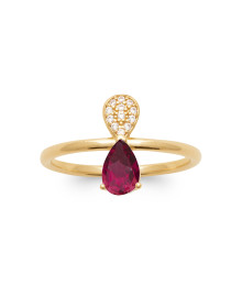 Bague femme - Plaqué or - Oxydes de zirconium