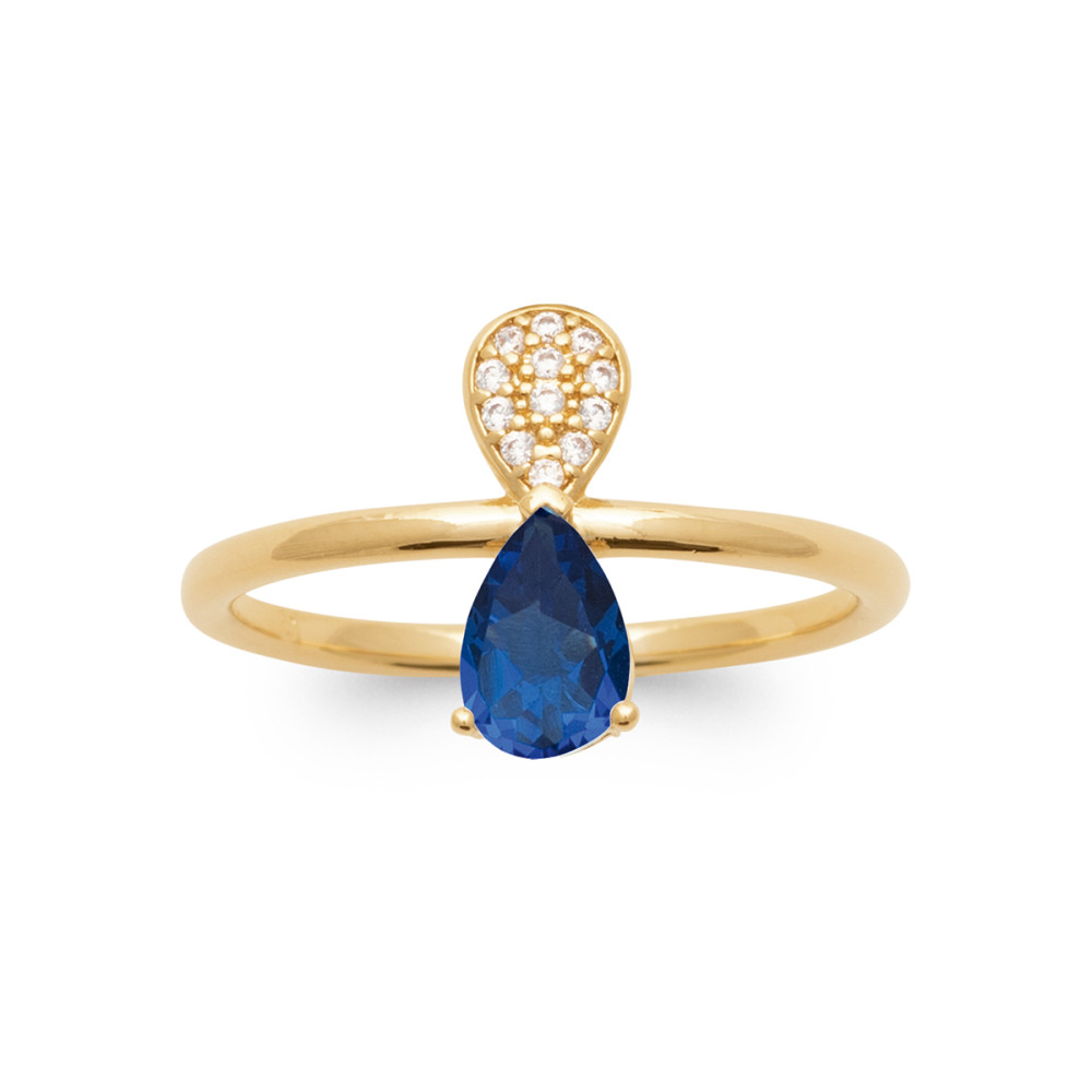 Bague femme - Plaqué or - Oxydes de zirconium Bague femme - Plaqué or - Oxydes de zirconium