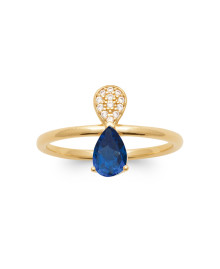 Bague femme - Plaqué or - Oxydes de zirconium