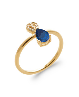 Bague femme - Plaqué or - Oxydes de zirconium Bague femme - Plaqué or - Oxydes de zirconium