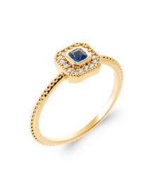 Bague femme - Plaqué or - Oxydes de zirconium