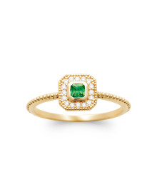 Bague femme - Plaqué or - Oxydes de zirconium