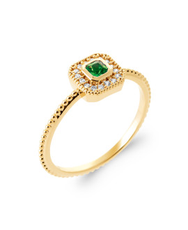 Bague femme - Plaqué or - Oxydes de zirconium Bague femme - Plaqué or - Oxydes de zirconium