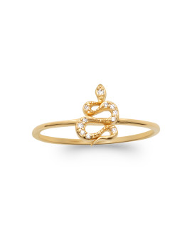 Bague femme - Plaqué or - Oxydes de zirconium