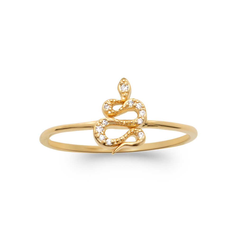 Bague femme - Plaqué or - Oxydes de zirconium Bague femme - Plaqué or - Oxydes de zirconium
