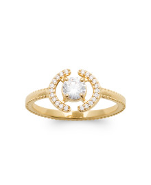 Bague femme - Plaqué or - Oxydes de zirconium