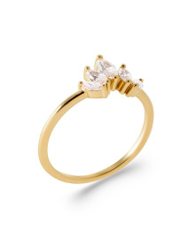 Bague femme - Plaqué or - Oxydes de zirconium