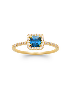 Bague femme - Plaqué or - Oxydes de zirconium