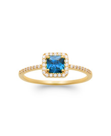 Bague femme - Plaqué or - Oxydes de zirconium