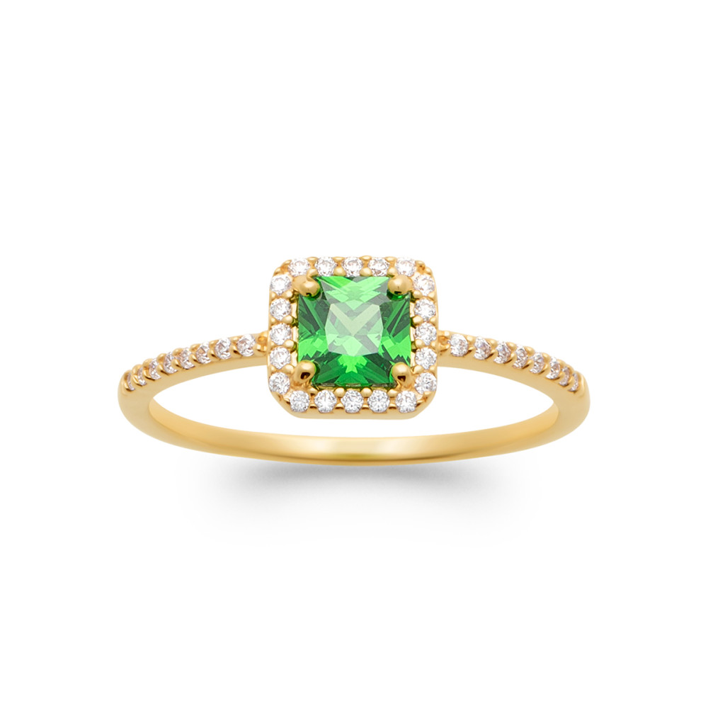 Bague femme - Plaqué or - Oxydes de zirconium