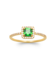 Bague femme - Plaqué or - Oxydes de zirconium