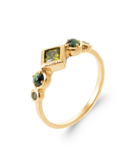 Bague femme - Plaqué or - Oxydes de zirconium Bague femme - Plaqué or - Oxydes de zirconium
