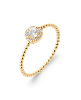 Bague femme - Plaqué or - Oxydes de zirconium Bague femme - Plaqué or - Oxydes de zirconium