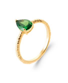 Bague femme - Plaqué or - Oxydes de zirconium Bague femme - Plaqué or - Oxydes de zirconium