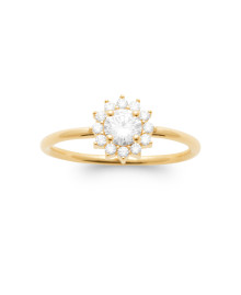 Bague femme - Plaqué or - Oxydes de zirconium