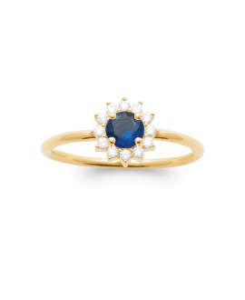 Bague femme - Plaqué or - Oxydes de zirconium