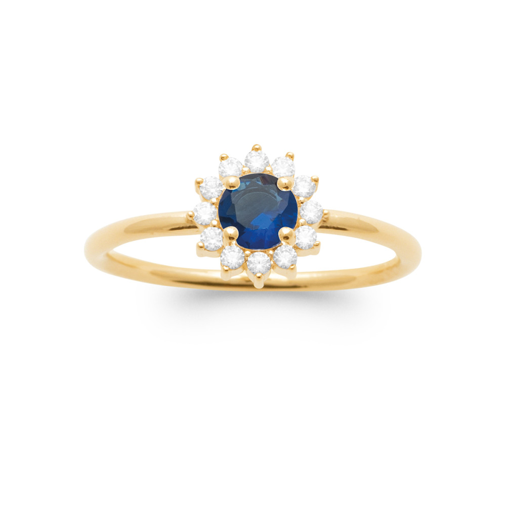 Bague femme - Plaqué or - Oxydes de zirconium Bague femme - Plaqué or - Oxydes de zirconium