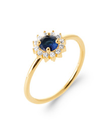 Bague femme - Plaqué or - Oxydes de zirconium