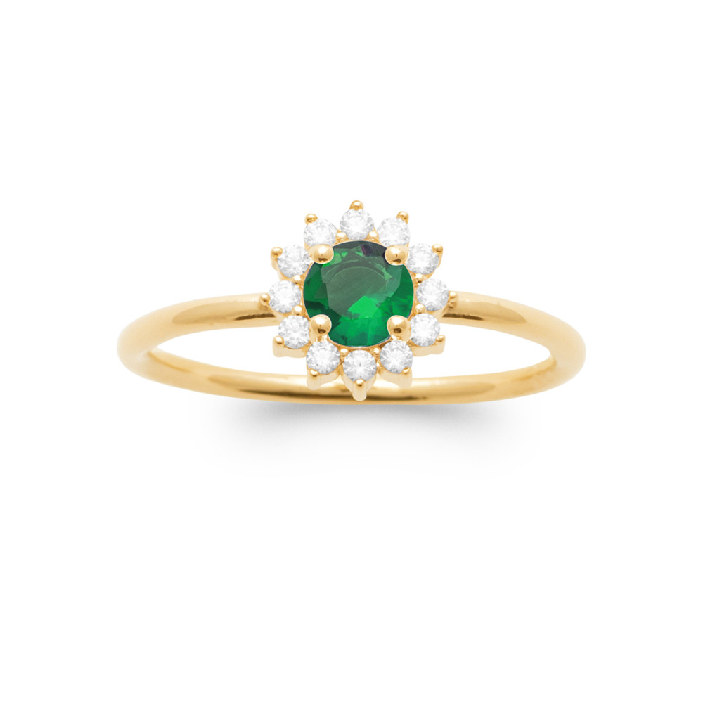 Bague femme - Plaqué or - Oxydes de zirconium Bague femme - Plaqué or - Oxydes de zirconium
