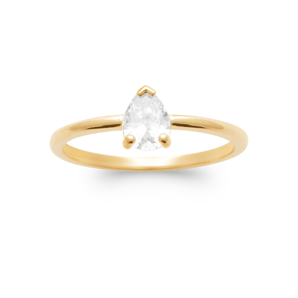 Bague femme - Plaqué or - Oxydes de zirconium Bague femme - Plaqué or - Oxydes de zirconium