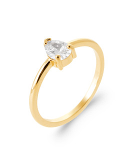 Bague femme - Plaqué or - Oxydes de zirconium Bague femme - Plaqué or - Oxydes de zirconium