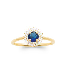 Bague femme - Plaqué or - Oxydes de zirconium