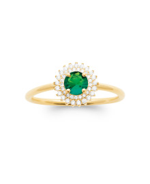 Bague femme - Plaqué or - Oxydes de zirconium