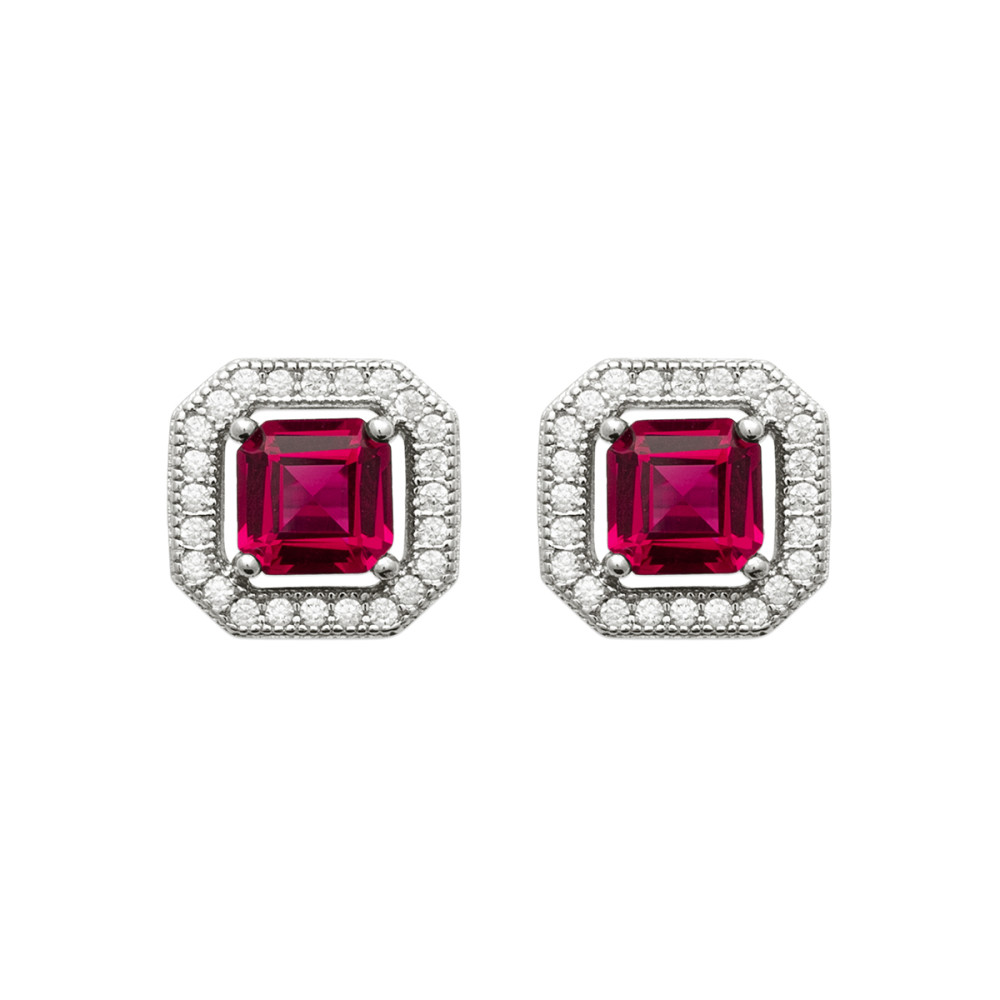 Boucles d'oreilles femme - Argent 925 -  Oxydes de zirconium