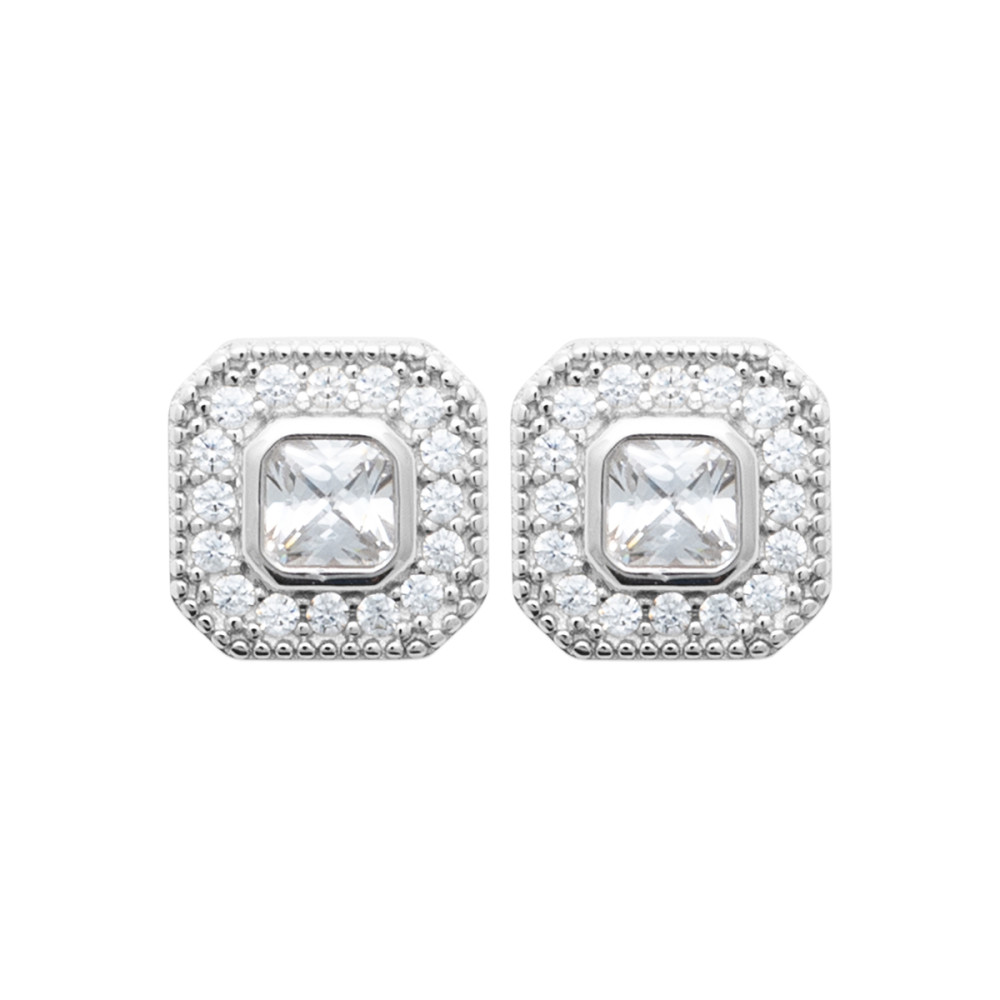 Boucles d'oreilles femme - Argent 925 -  Oxydes de zirconium