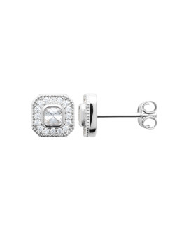 Boucles d'oreilles femme - Argent 925 -  Oxydes de zirconium