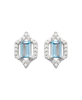 Boucles d'oreilles femme - Argent 925 -  Oxydes de zirconium