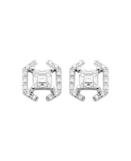Boucles d'oreilles femme - Argent 925 -  Oxydes de zirconium