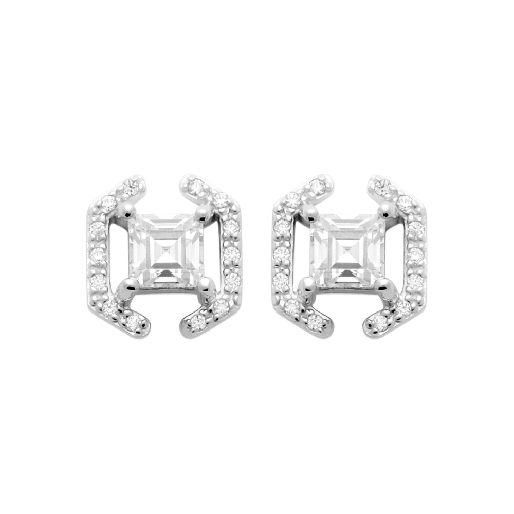 Boucles d'oreilles femme - Argent 925 -  Oxydes de zirconium
