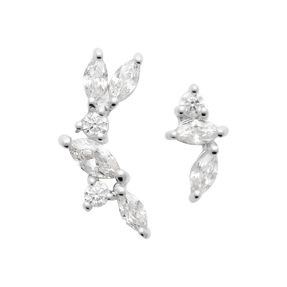 Boucles d'oreilles femme - Argent 925 - Oxydes de zirconium Boucles d'oreilles femme - Argent 925 - Oxydes de zirconium