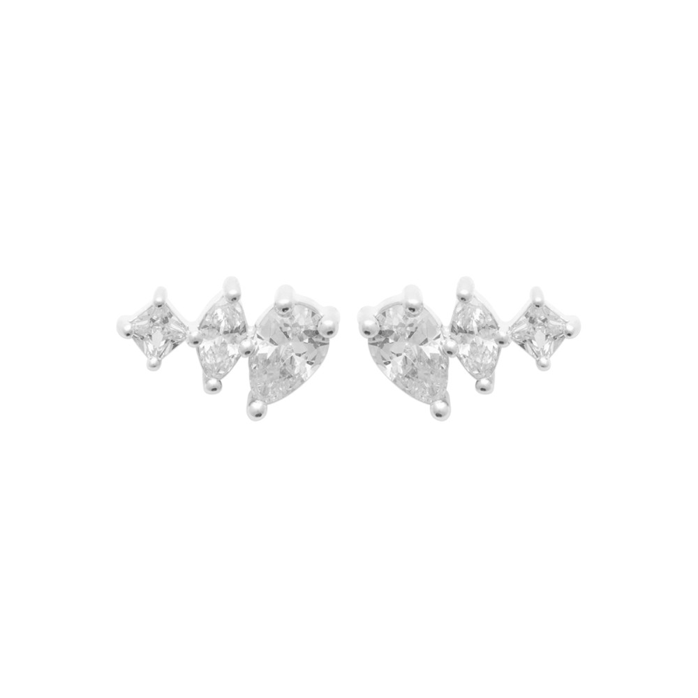 Boucles d'oreilles femme - Argent 925 -  Oxydes de zirconium
