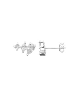 Boucles d'oreilles femme - Argent 925 -  Oxydes de zirconium