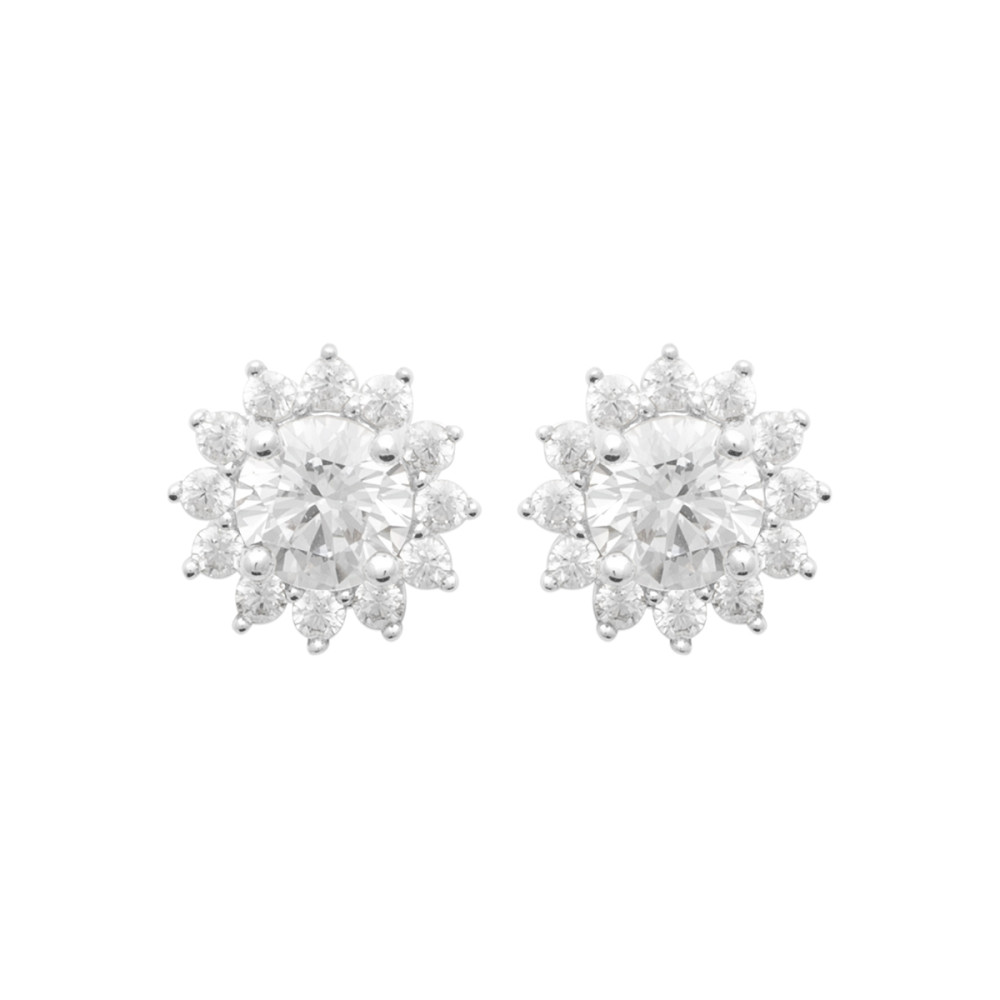 Boucles d'oreilles femme - Argent 925 - Oxydes de zirconium Boucles d'oreilles femme - Argent 925 - Oxydes de zirconium