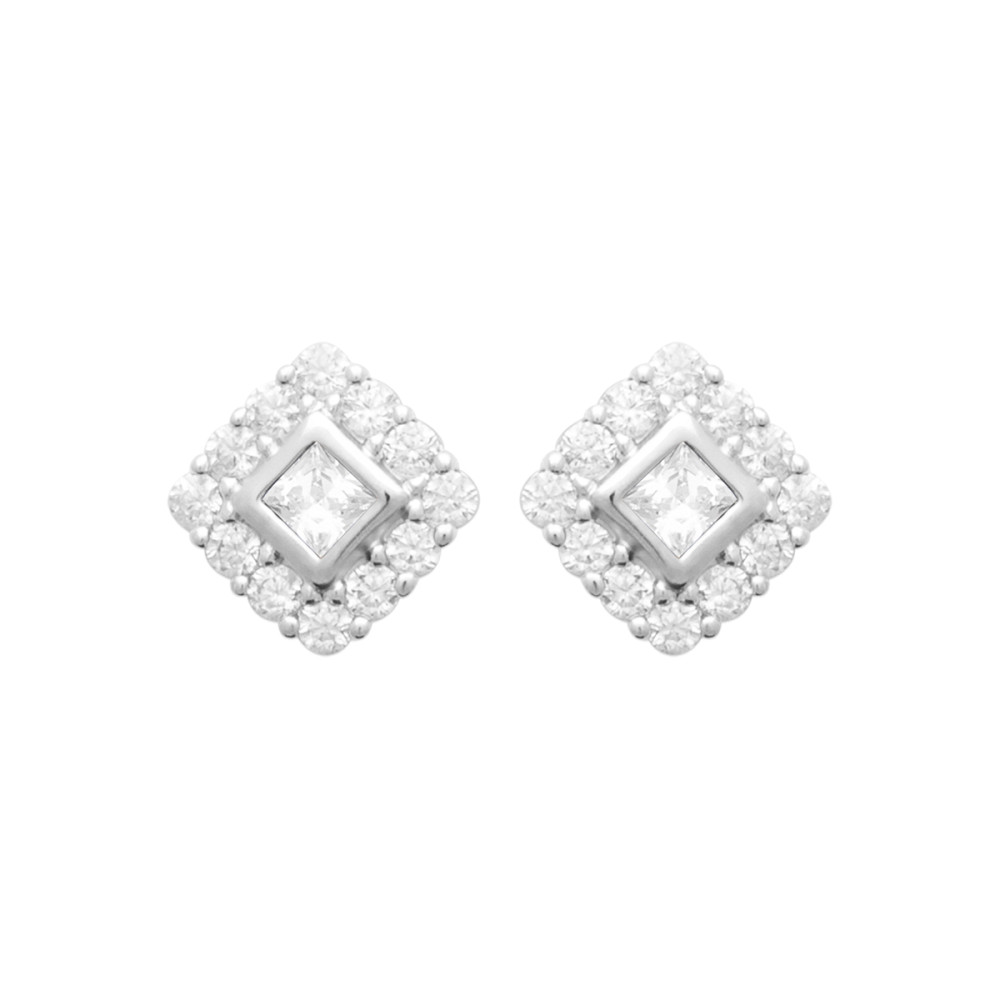 Boucles d'oreilles femme - Argent 925 -  Oxydes de zirconium