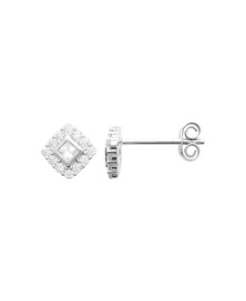 Boucles d'oreilles femme - Argent 925 -  Oxydes de zirconium