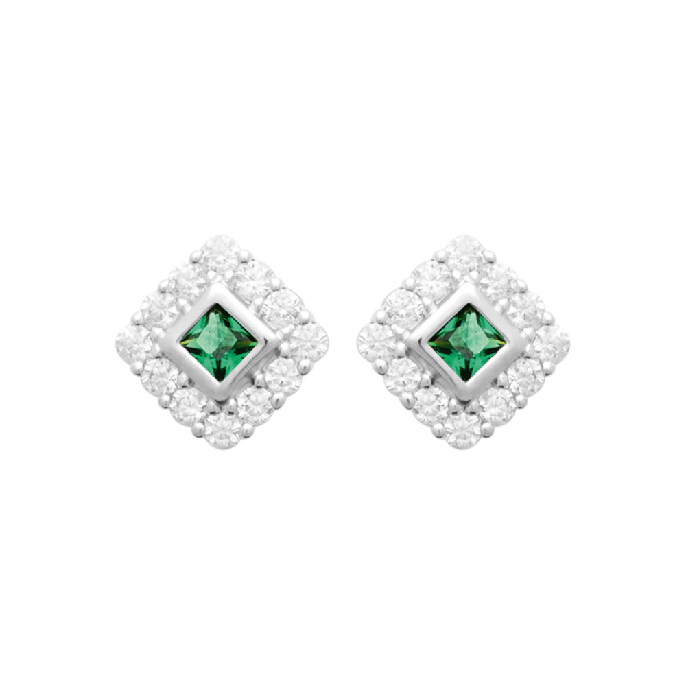 Boucles d'oreilles femme - Argent 925 -  Oxydes de zirconium