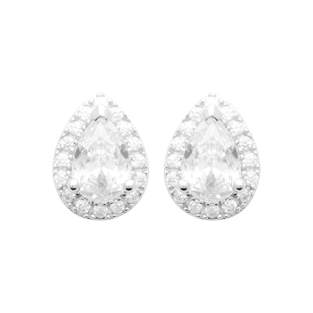 Boucles d'oreilles femme - Argent 925 -  Oxydes de zirconium