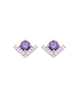 Boucles d'oreilles femme - Argent 925 -  Oxydes de zirconium