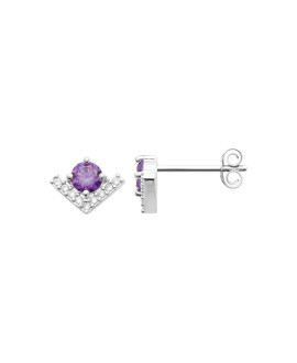 Boucles d'oreilles femme - Argent 925 - Oxydes de zirconium Boucles d'oreilles femme - Argent 925 - Oxydes de zirconium