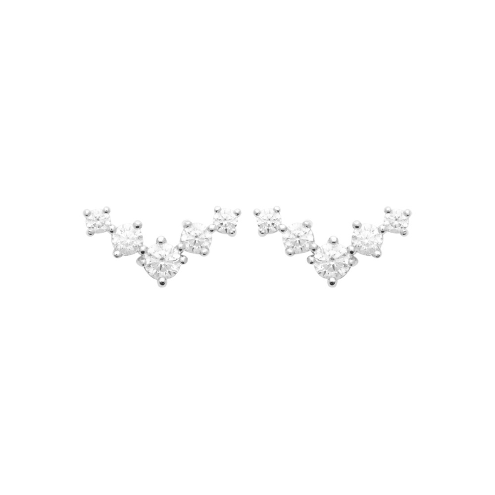 Boucles d'oreilles femme - Argent 925 - Oxydes de zirconium Boucles d'oreilles femme - Argent 925 - Oxydes de zirconium